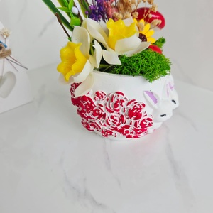 Decoratiune ghiveci cu iepurasi - casă & stil de viață - decorațiuni de casă - decorațiuni de masă și rafturi - decorațiuni de masă - Artynos.ro