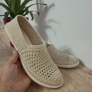 Espadrile croșetate  - îmbrăcăminte și modă - pantofi, papuci, șosete - încălzitor picioare - Artynos.ro