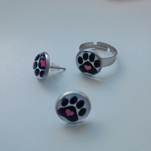 Bijuterii din mărgele de sticlă cu pandantive - in cutie cadou -  - Artynos.ro
