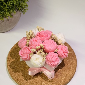 Aranjament floral din ceara de soia - casă & stil de viață - lumânări, parfumuri, arome - lumânări artizanale - Artynos.ro
