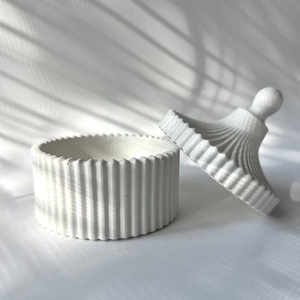 Recipient Artizanal din Ceramică cu Capac � Suport Bijuterii sau Bază Lumânare - casă & stil de viață - organizare & depozitare - cutie depozitare - Artynos.ro