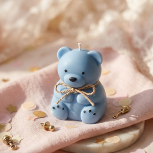Mărturie Botez Ursuleț Cuddly Teddy � Lumânare Parfumată Handmade - casă & stil de viață - lumânări, parfumuri, arome - lumânări artizanale - Artynos.ro