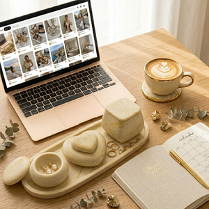 Set Decorativ Handmade din Praf Ceramic – Tava si Recipiente Minimaliste cu Aspect de Marmura, Casa & Stil de viata, Decoratiuni de casa, Decoratiuni de masa si rafturi, Boluri decorative, Ceramica, Adauga o nota de eleganta si rafinament spatiului tau cu acest set de accesorii realizat manual din..., ARTYNOS