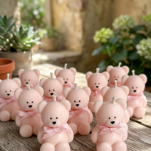 Lumânări ursuleț handmade � mărturii botez delicate - casă & stil de viață - lumânări, parfumuri, arome - lumânări artizanale - Artynos.ro