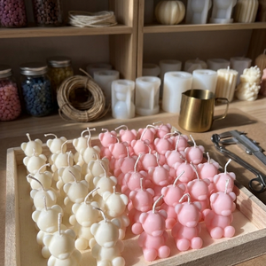 Lumânări ursuleț handmade � mărturii botez delicate - casă & stil de viață - lumânări, parfumuri, arome - lumânări artizanale - Artynos.ro