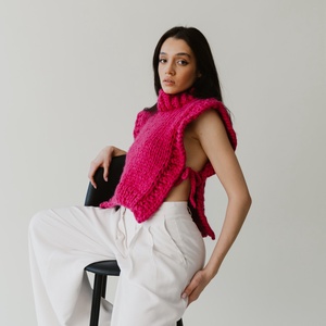 Vesta Roz Magenta - îmbrăcăminte și modă - haine damă - vestă femei - Artynos.ro