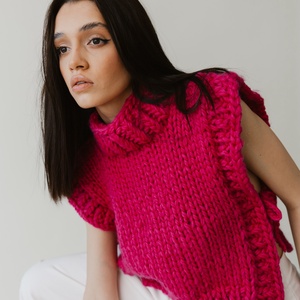 Vesta Roz Magenta - îmbrăcăminte și modă - haine damă - vestă femei - Artynos.ro