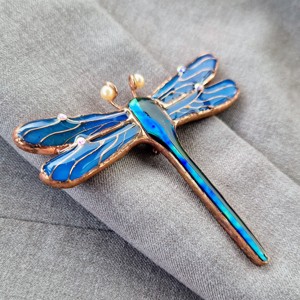Art Nuovo broșă libelulă albastră II. -  - Artynos.ro