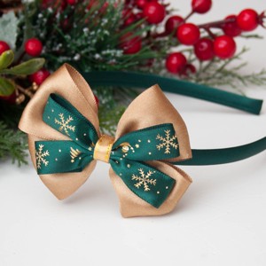 Cravată de păr cu panglică de Crăciun - auriu/verde închis - crăciun - îmbrăcăminte de crăciun - Artynos.ro Cravată de păr cu panglică de Crăciun - auriu/verde închis - crăciun - îmbrăcăminte de crăciun - Artynos.ro