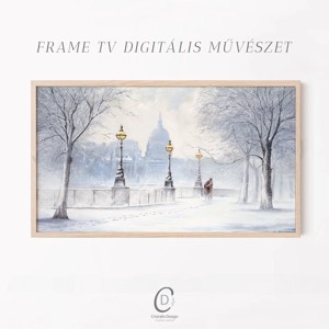 Pictura de iarna, decoratiuni de Craciun, Samsung The Frame TV imagine, digital, , , ARTYNOS