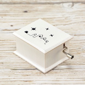 Silent noapte cutie muzicala alb - Artynos.ro