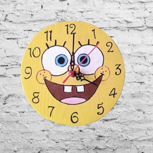 Ceas de perete din lemn Spongebob, , , ARTYNOS