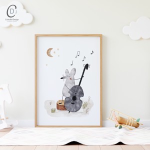 Forest petrecere pepiniera, poster de gradinita, jazz band arta de perete set de 3, , , ARTYNOS