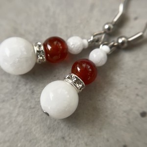 Cercei Santa Claus safir mineral - crăciun - îmbrăcăminte de crăciun - Artynos.ro