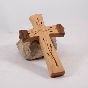 Cruce din lemn modelata, cruce de perete, , , ARTYNOS