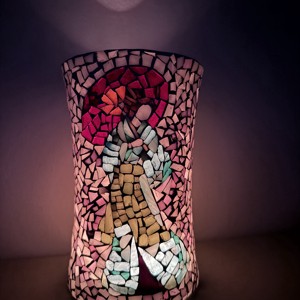 Lampă decorativă artizanală cu mozaic în stil Tiffany  -  - Artynos.ro