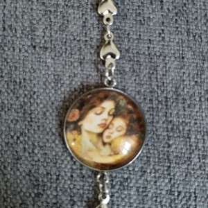 Lentile de sticla inspirate de Klimt, bratara din otel medical, , , ARTYNOS