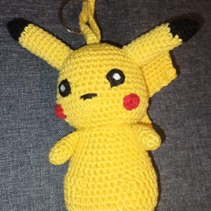 Pikachu, , , 15 cm inaltime, figurina amigurumi crosetata din fire de bumbac 100%.Se poate spala in masina de sp..., ARTYNOS