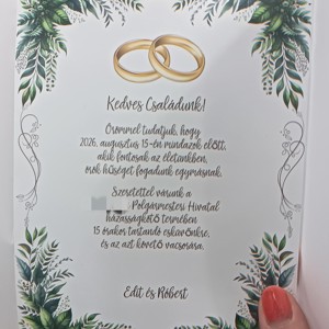 5 buc. Invitație de nuntă personalizată pe hârtie calandrată, cu sigiliu de ceară -  - Artynos.ro
