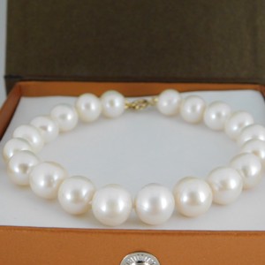 Brățară cu perle din aur de 14 K 9,5 mm perle mari, Bijuterii, Brățări, Brățări cu perle, , ARTYNOS