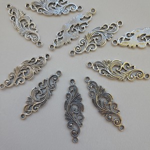 Distantiere metalice - 30x10mm - 10 buc / pachet - culoare argintiu antic, , , ARTYNOS