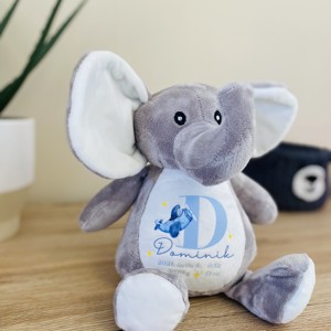 Elefant de plus comemorativ - cu date de nastere, , , Elefant dragut de plus cu detaliile nasterii si numele copilului.

Disponibil cu grafica zburatoare..., ARTYNOS