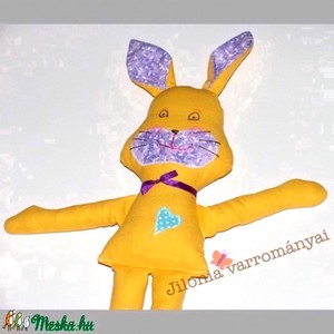 galben-violet iepuraș fată iepure textile figurină -  - Artynos.ro