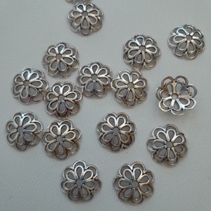 Capac pentru margele metalice - 14mm - argint antic - 20 buc / pachet, , , ARTYNOS