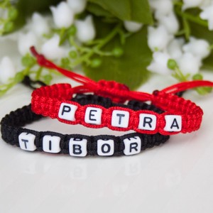 Renumită brățară macramé împletită - Negru -  - Artynos.ro