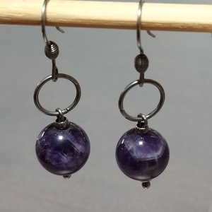 Ametist - bijuterii - cercei - cercei din pietre semiprețioase - Artynos.ro