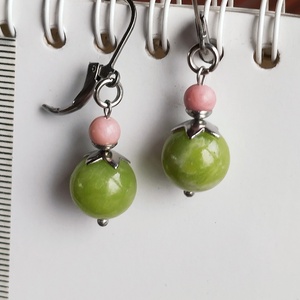 Jad si rodonit, Bijuterii, Cercei, Cercei din pietre semipretioase, , ARTYNOS