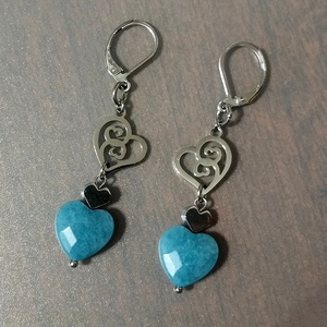 Cuart albastru - bijuterii - cercei - cercei din pietre semiprețioase - Artynos.ro