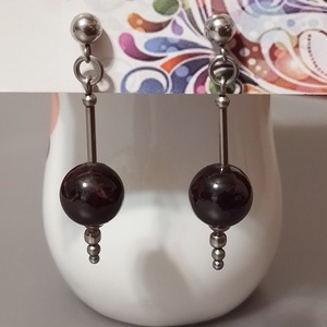 Granat - bijuterii - cercei - cercei din pietre semiprețioase - Artynos.ro