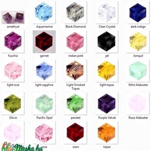 Accesorii pentru bijuterii: cuburi Swarovski de 6 mm în mai multe culori -  - Artynos.ro