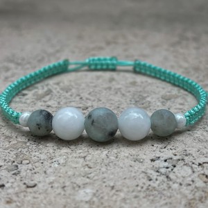 Bratara Matt kiwi jasper si jad alb, , , ARTYNOS