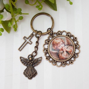 Breloc, ornament pentru geanta - Inger bronz antic - Artynos.ro