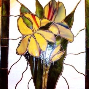 Femei petale iluminate tiffany arta de perete - casă & stil de viață - accesorii pentru decorat casa - picturi murale - artă murală din sticlă - Artynos.ro