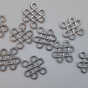Distantiere metalice - 17x14mm - 10 buc / pachet - culoare argintiu antic, , , ARTYNOS