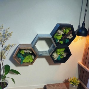 Raft hexagonal cu mozaic, Casa & Stil de viata, Mobilier artizanal, Rafturi , , ARTYNOS