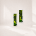Tablou cu licheni stabilizati Silva, 100 � 20 cm � decor botanic vertical cu rama alba - Artynos.ro