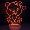 Lampa LED 3D cu nume unic si grafica draguta - Artynos.ro