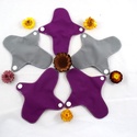 Absorbant intim lavabil din bumbac, zilnic, panty, mini, diferite modele, 14 cm, 5 buc - Artynos.ro