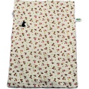 Sac pentru paine 4kg, nowaste, ecologic, flori rosii (marimea XL) sau wetbag - Artynos.ro